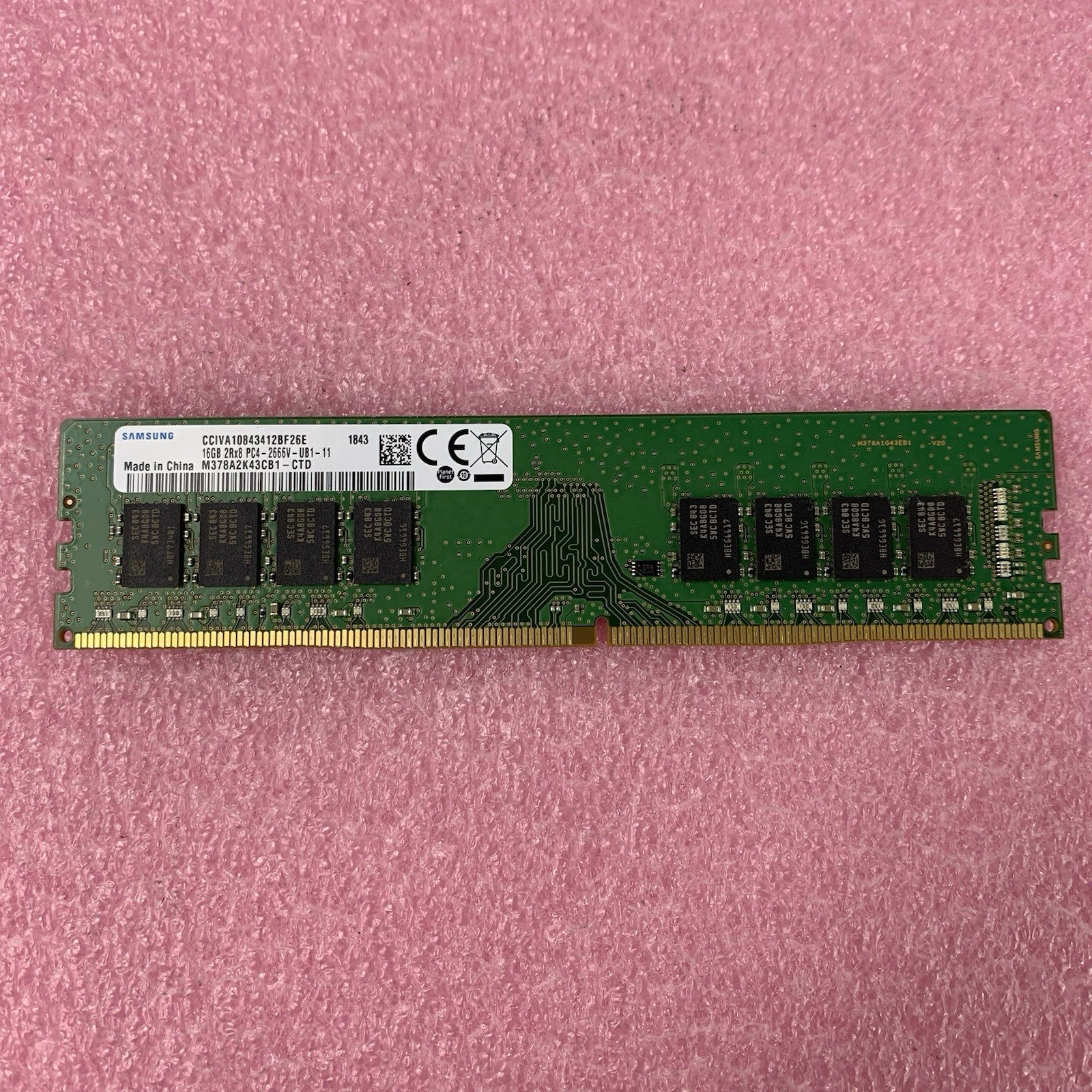 Samsung M378A2K43CB1-CTD 16 GB DDR4-2666 P-2666V 2Rx8 Desktop Ram Memory1