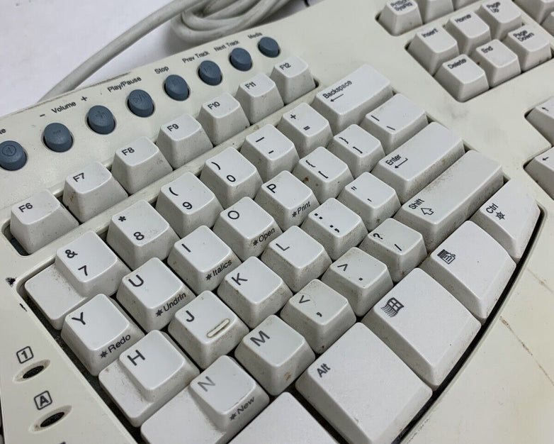 Microsoft RT9431 Natural Multimedia Keyboard Ergonomic Comfort PS/2 & USB Tested