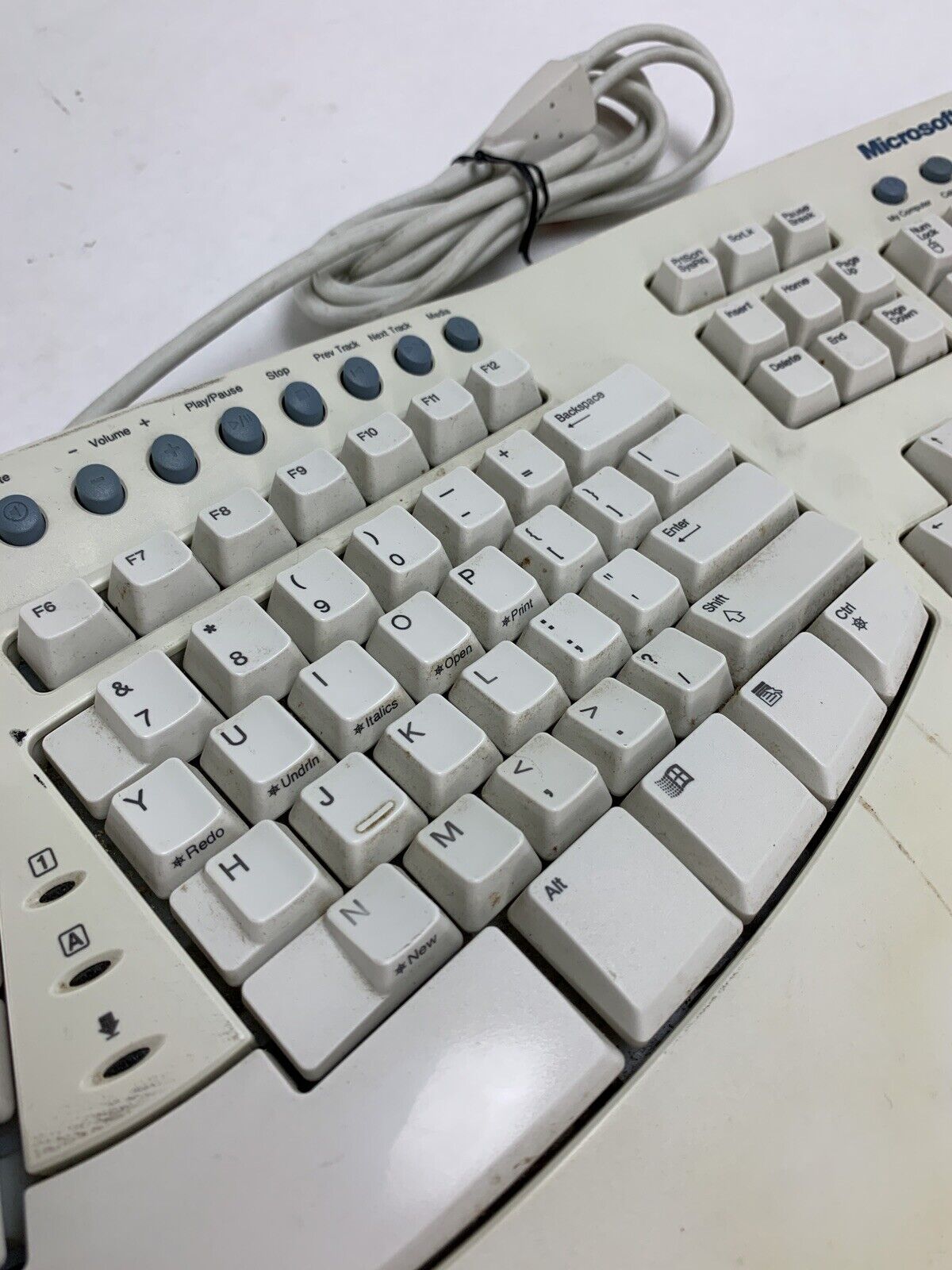 Microsoft RT9431 Natural Multimedia Keyboard Ergonomic Comfort PS/2 & USB Tested