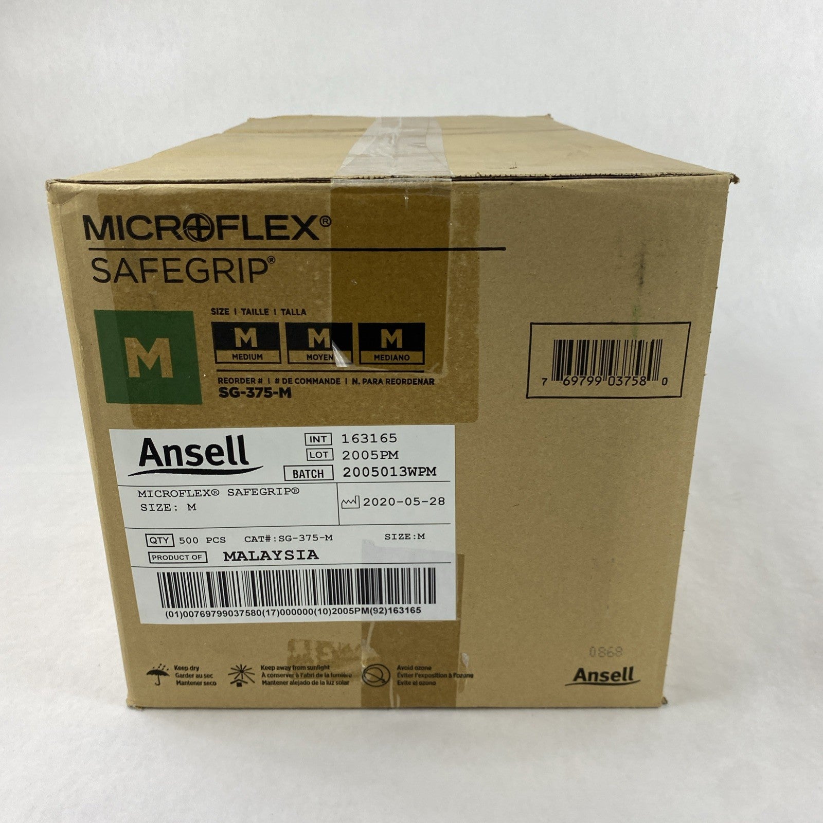 Ansell Microflex SafeGrip SG-375-M Latex Exam Gloves Medium - 500 Count2