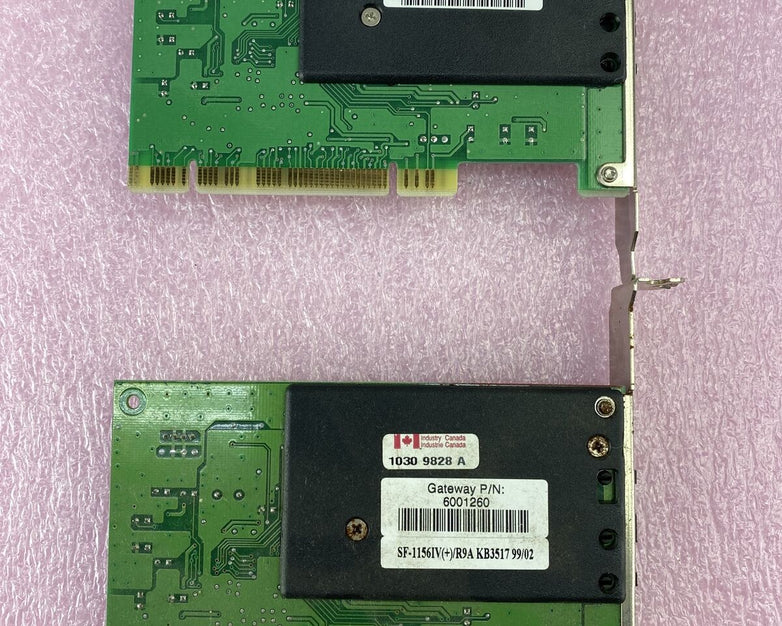 Gateway 6001260 SF-1156IV/R9A dialup faxmodem KB357 DK4F1156IVR9 Lot of 2