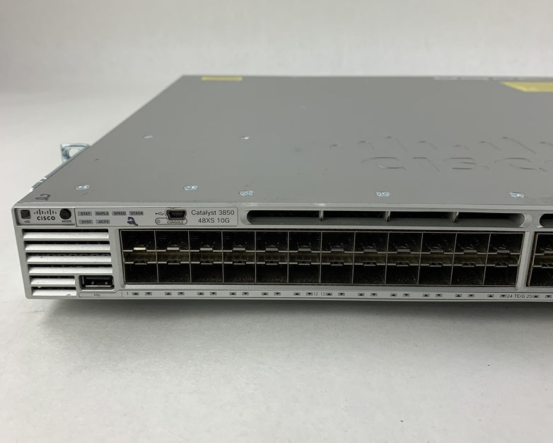 Cisco WS-C3850-48XS-E 48 Port 10G SFP+ Fiber Switch Tested Reset