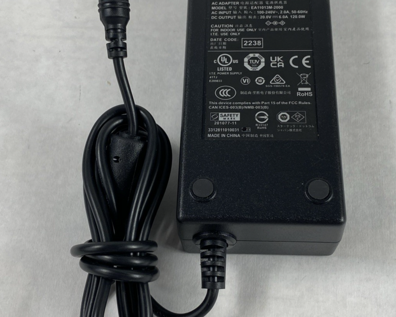 EDAC EA11013M-2000 20V 6A 5.5x2.5mm AC Adapter (Lot of 3)