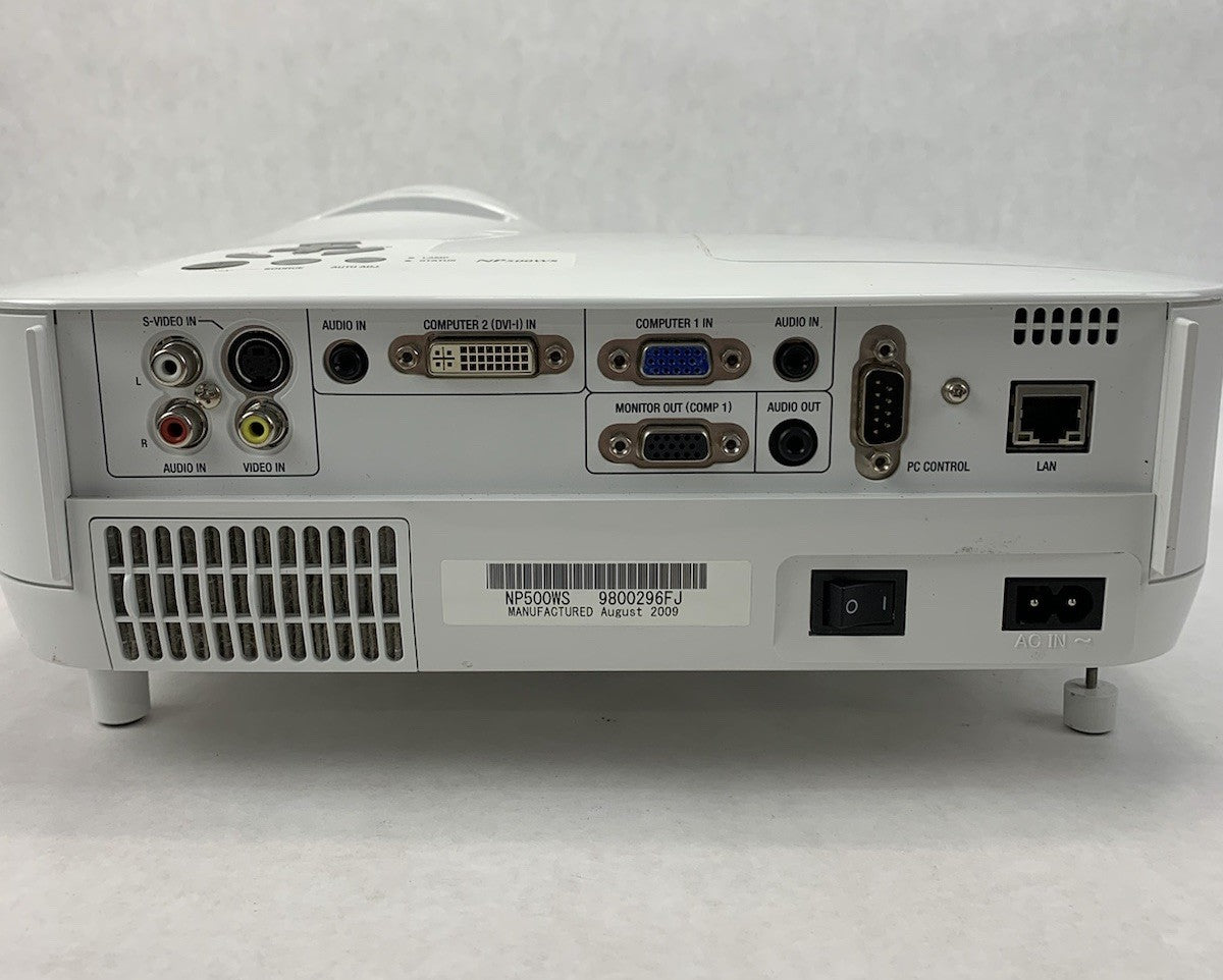 NEC NP500WS LCD Projector 537 Lamp Hours