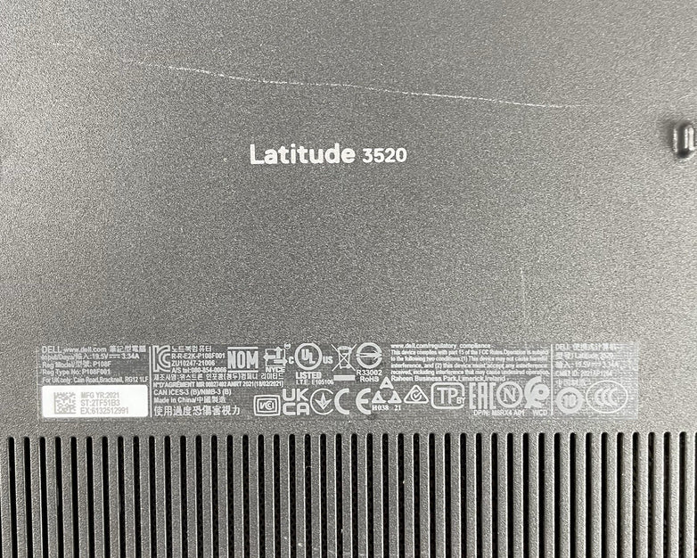 Dell Latitude 3520 15.6" i5-1135G7 2.40 GHz 8 GB RAM No SSD/OS/AC