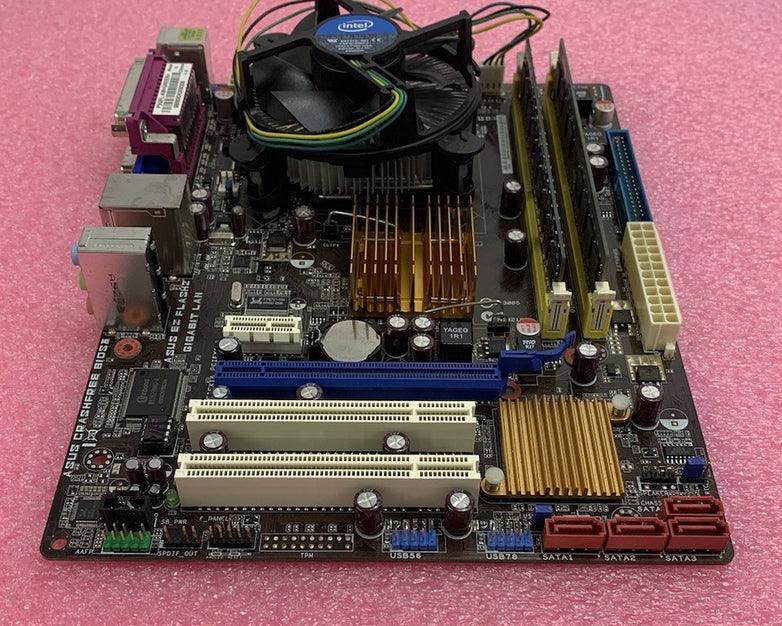 ASUS P5QPL-AM Motherboard Intel Core 2 Duo E7500 2.93GHz 2GB w/ Shield