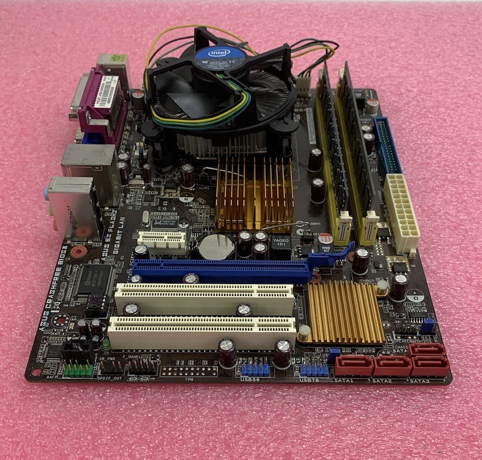 ASUS P5QPL-AM Motherboard Intel Core 2 Duo E7500 2.93GHz 2GB w/ Shield