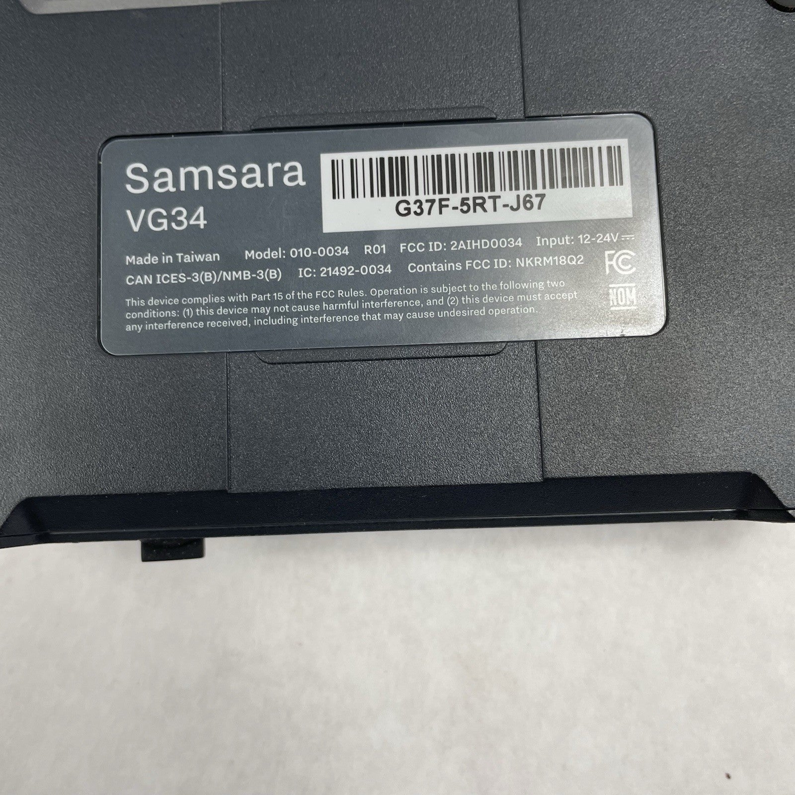 Samsara CM32 AI Dash Camera and VG34 Vehicle Gateway