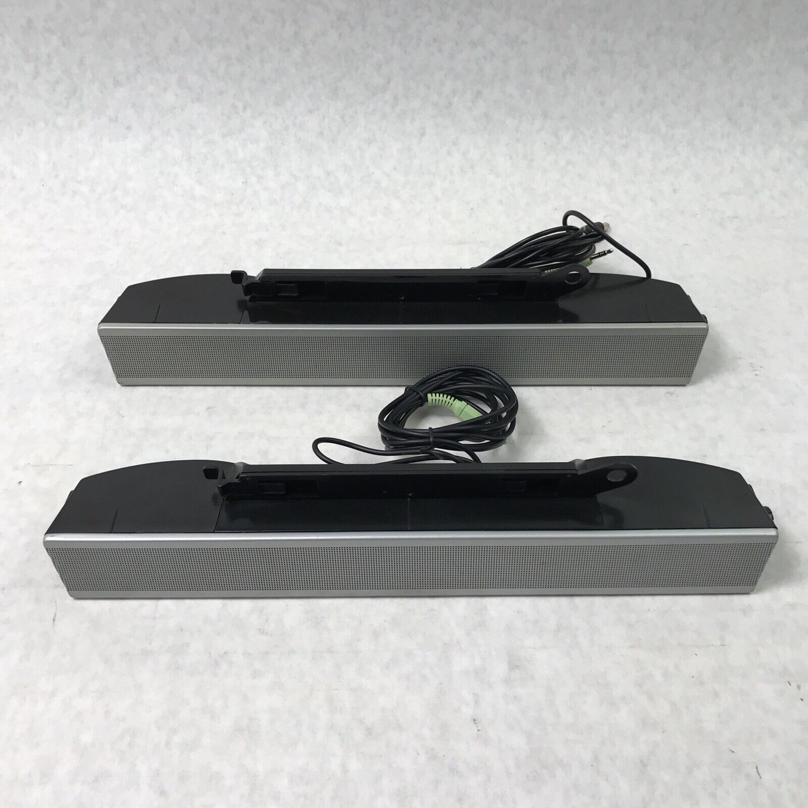 (Lot of 2) Dell UH837 Monitor Clip-On Speaker/Sound Bar Standard Audio Jack