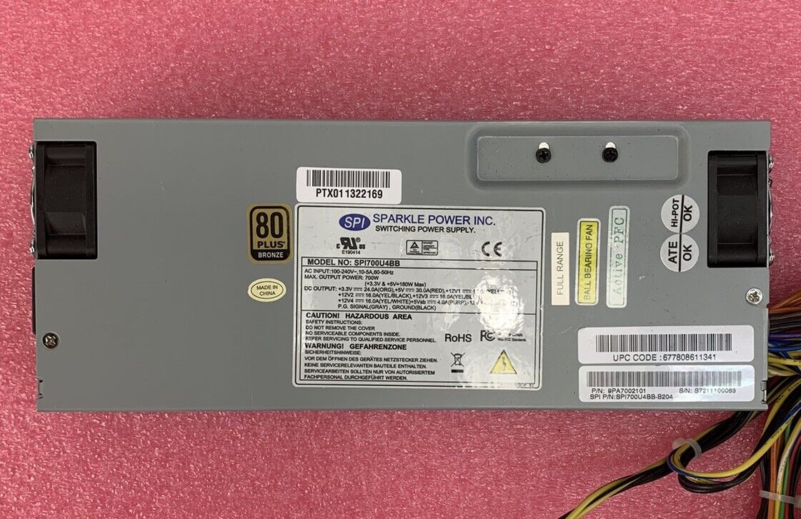 Sparkle Power SPI700U4BB Switching Power Supply