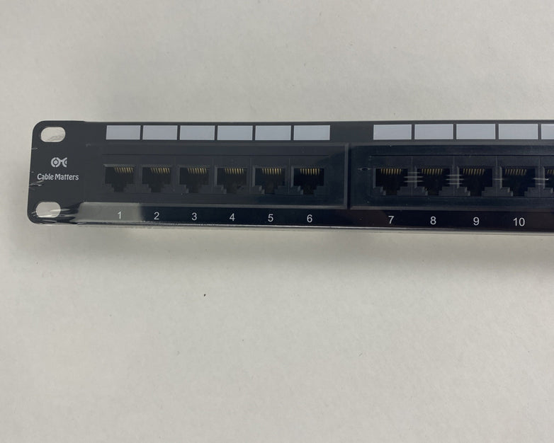 Cable Matters RJ45 110-Type 24-Port Cat 6 1U Patch pannel Open Box Sealed