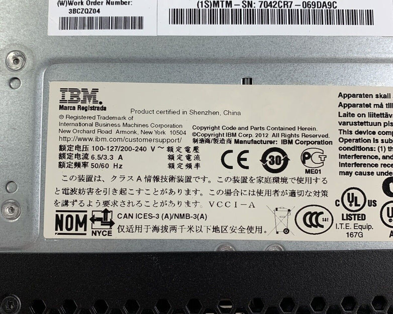 IBM System X3550 M2 Server 1x Xeon E-2640 2.5 GHz 8 GB Ram No OS No HDD