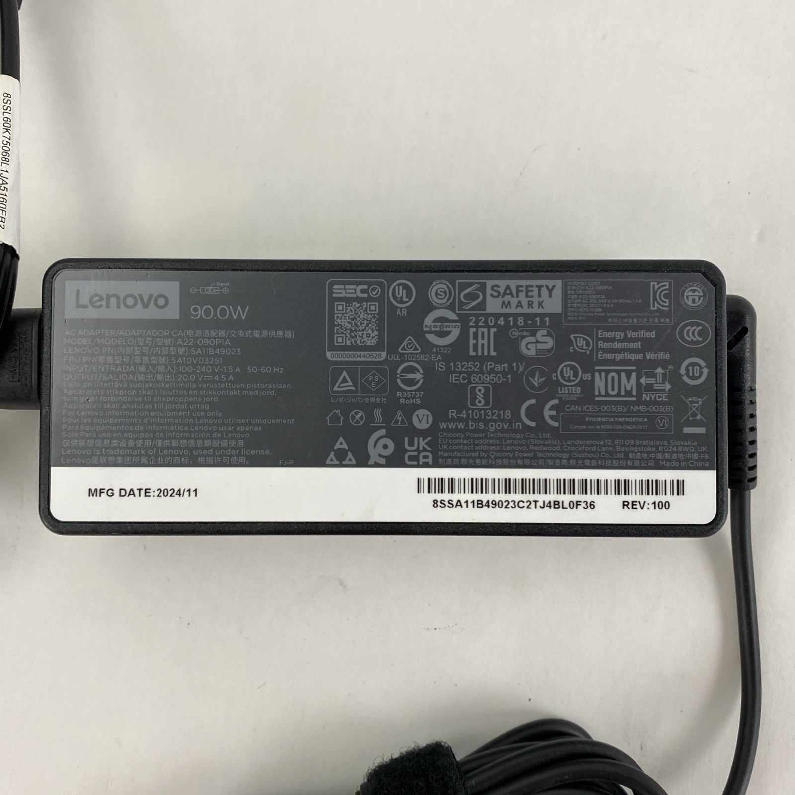 Lenovo ADLX90NCC3A 90W Yellow Tip Lot of 3 5