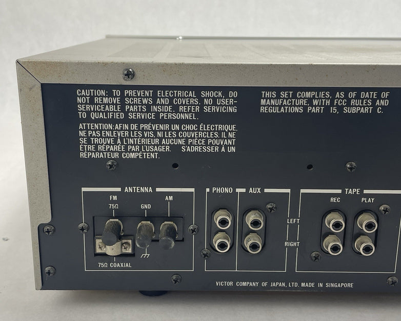 JVC R-S5 Stereo Receiver for Parts Only Static Issues
