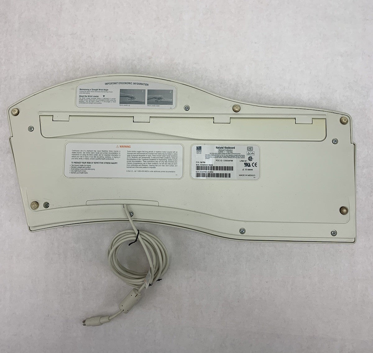 Microsoft 59758 Ergonomic PS/2 Natural Keyboard