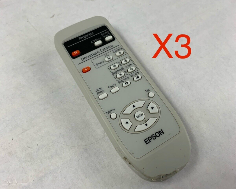 Lot of 3 Epson Projector Remote Controller 153867200