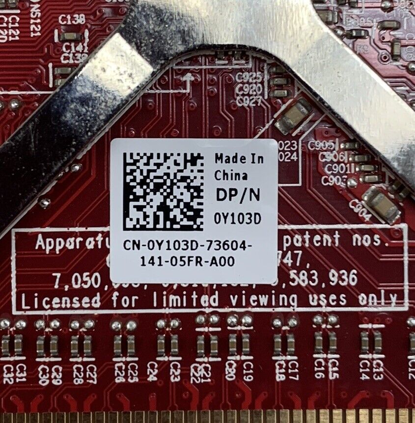 Advanced Micro Devices B629 Graphics Card 0Y103D Short PCIe Bracket (Lot of 3)