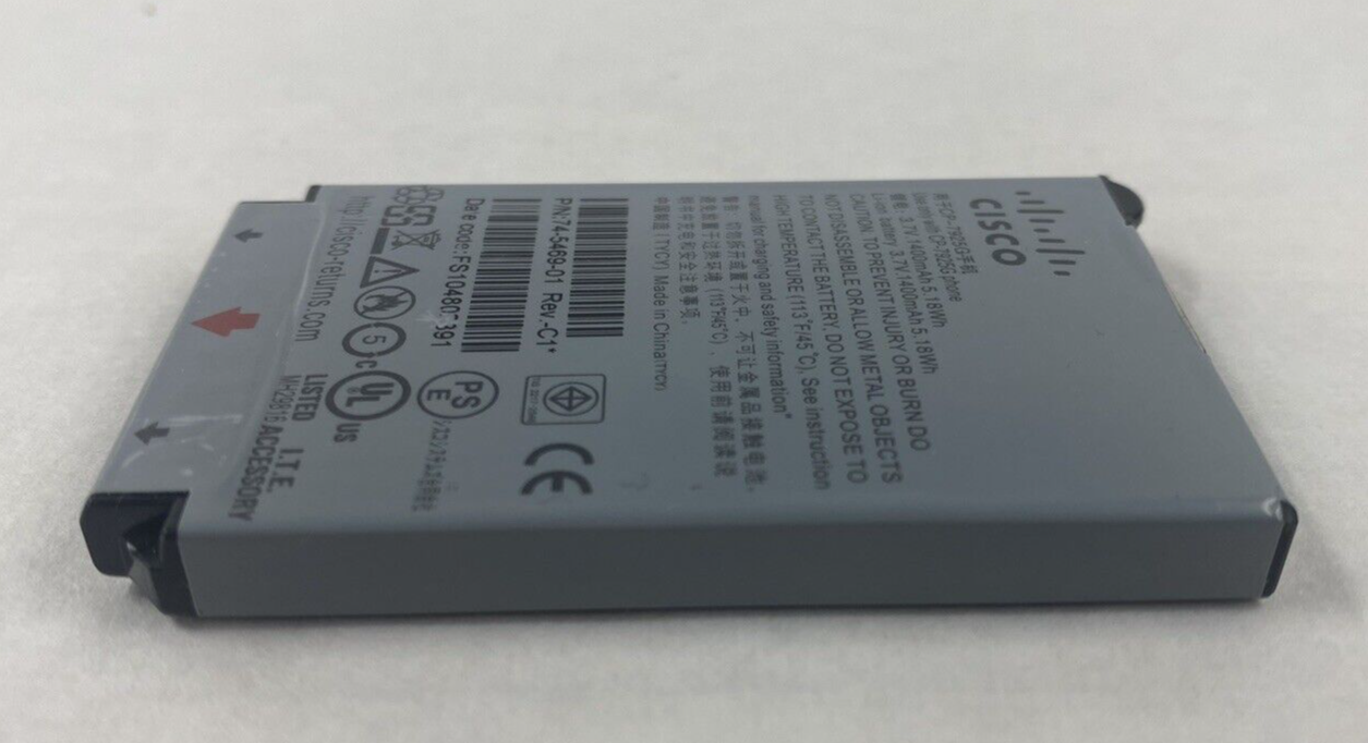 Lot of 6 Cisco Li-ion Battery CP-7925G 3.7V 1400mAh 5.18Wh Untested