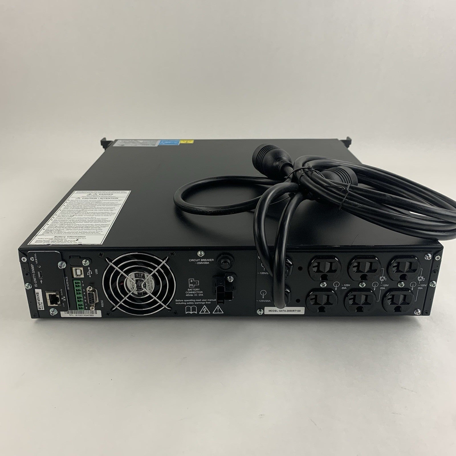 Vertiv Liebert GXT4-2000RT120 125V 20A 1940VA UPS Tested No Batteries IS-Unity8