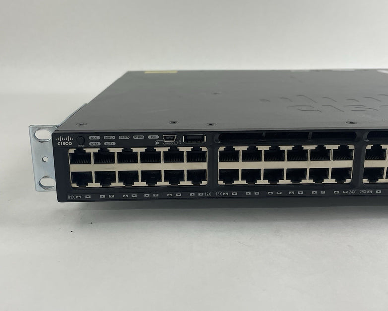Cisco WS-C3650-48PS-S V01 Tested & Reset 2X PSU