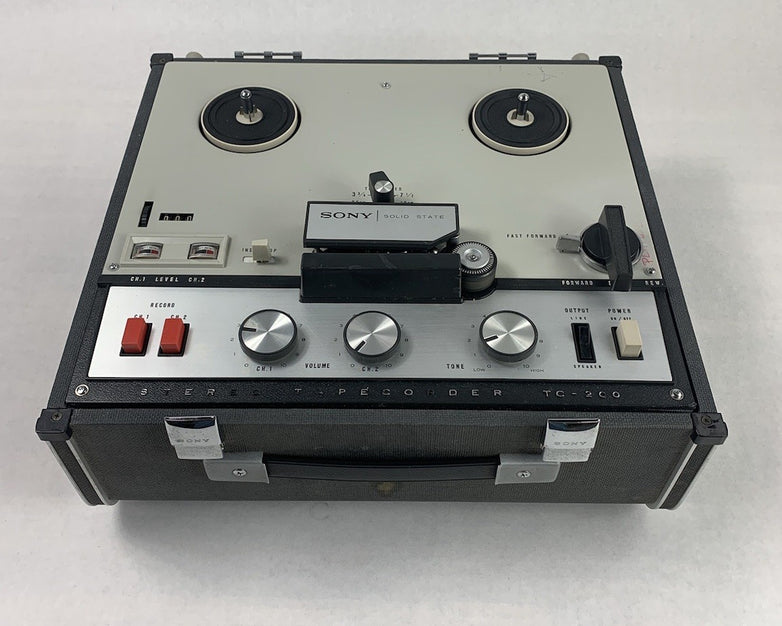 Sony TC-200 Stereo Tapecorder w/ Detachable Speakers - Parts or Repair