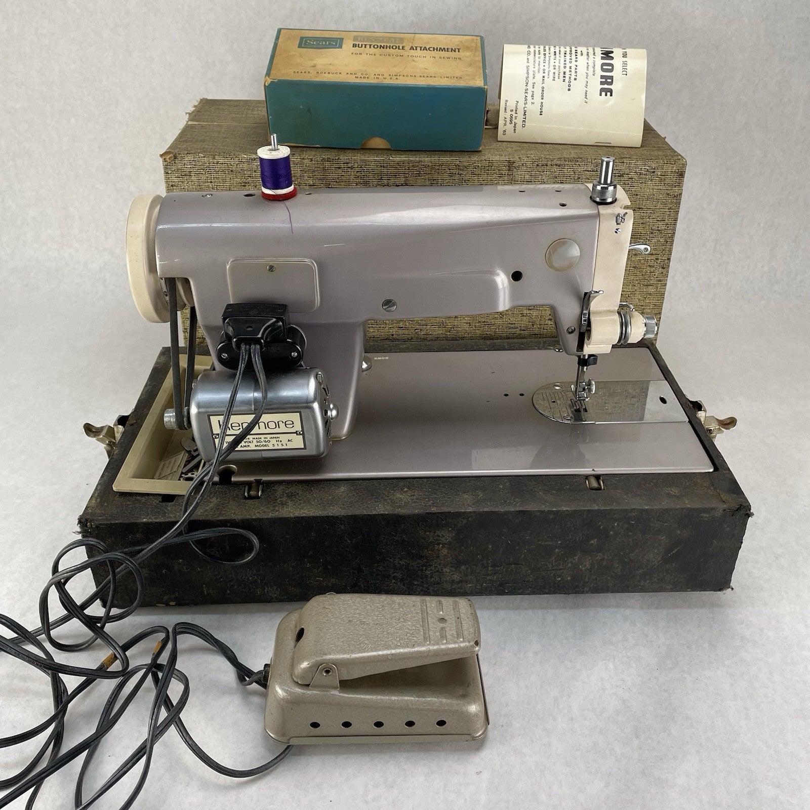 Vintage Sears Kenmore Sewing Machine 148.295 Tested