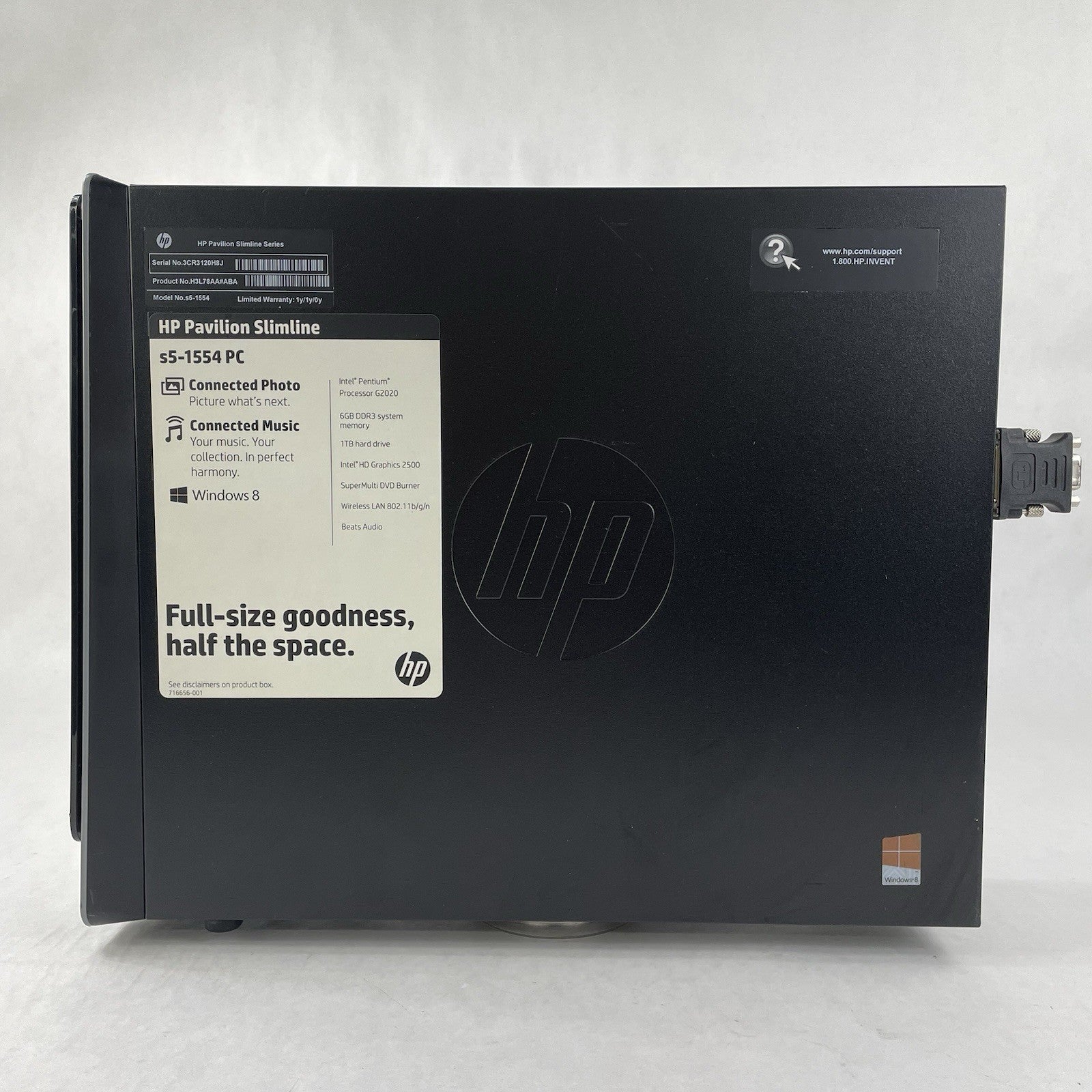 HP s5-1554 SFF Pentium G2020 2.90 GHz 4 GB RAM No HDD/OS7