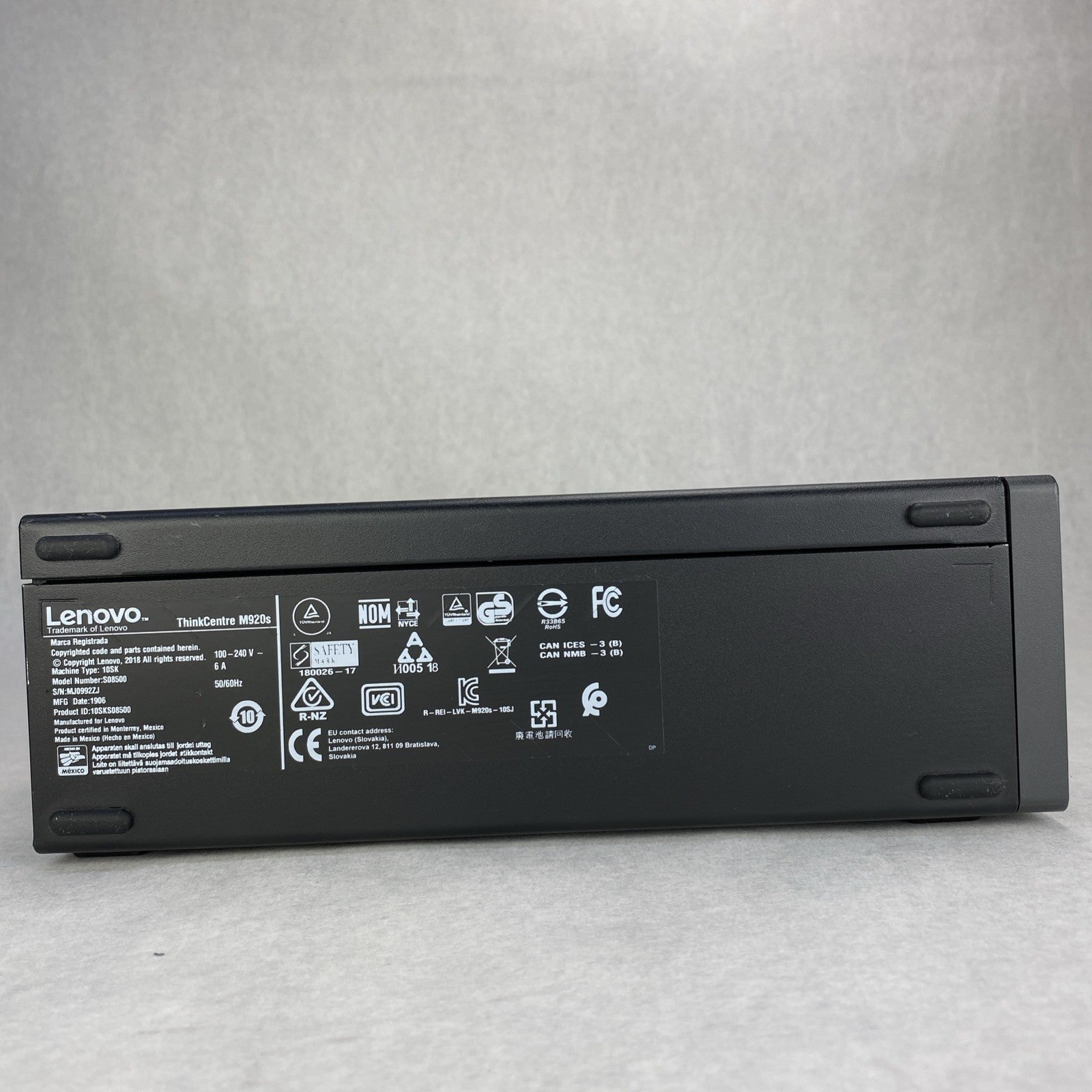 Lenovo ThinkCentre M920s SFF Intel Core i7-8700 3.20GHz 8GB RAM No HDD No OS