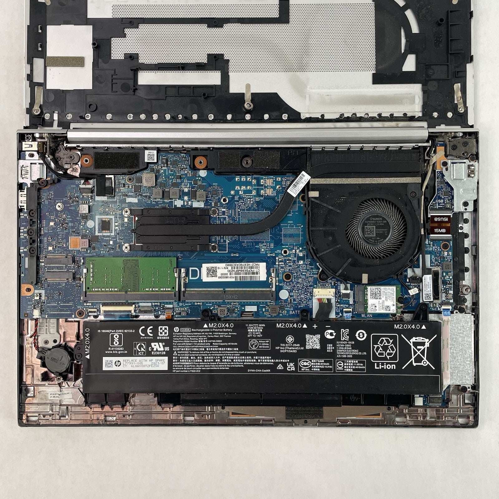 HP EliteBook 850 G8 15.6" i5-1145G7 2.60 GHz 8 GB RAM No SSD/OS/AC- Bent SC Slot18