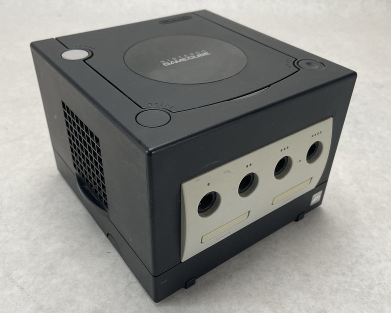 Nintendo GameCube DOL-001 Black Tested For Parts Sticky Open Button