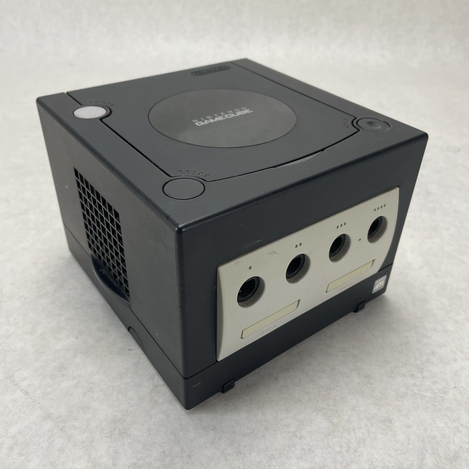 Nintendo GameCube DOL-001 Black Tested For Parts Sticky Open Button0
