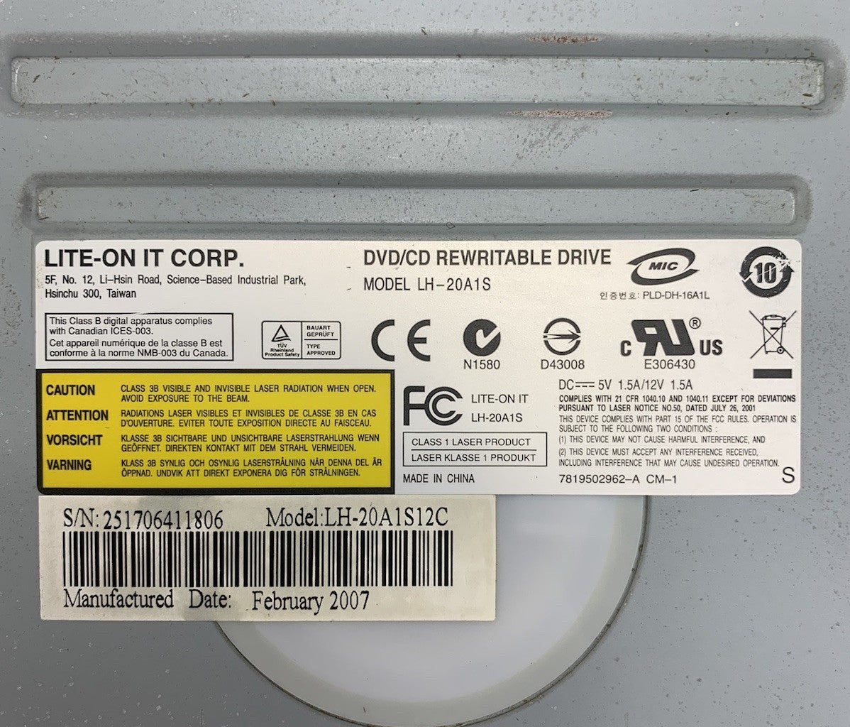 Lite-On IT LH-20A1L DVD/CD Rewritable Drive (Lot of 2)