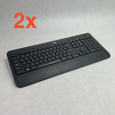 Logitech Logi K540 Wireless Desktop Keyboard Black No Dongle Lot of 2