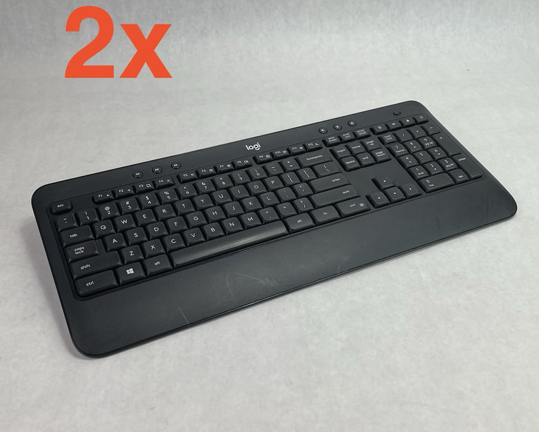 Logitech Logi K540 Wireless Desktop Keyboard Black No Dongle Lot of 2