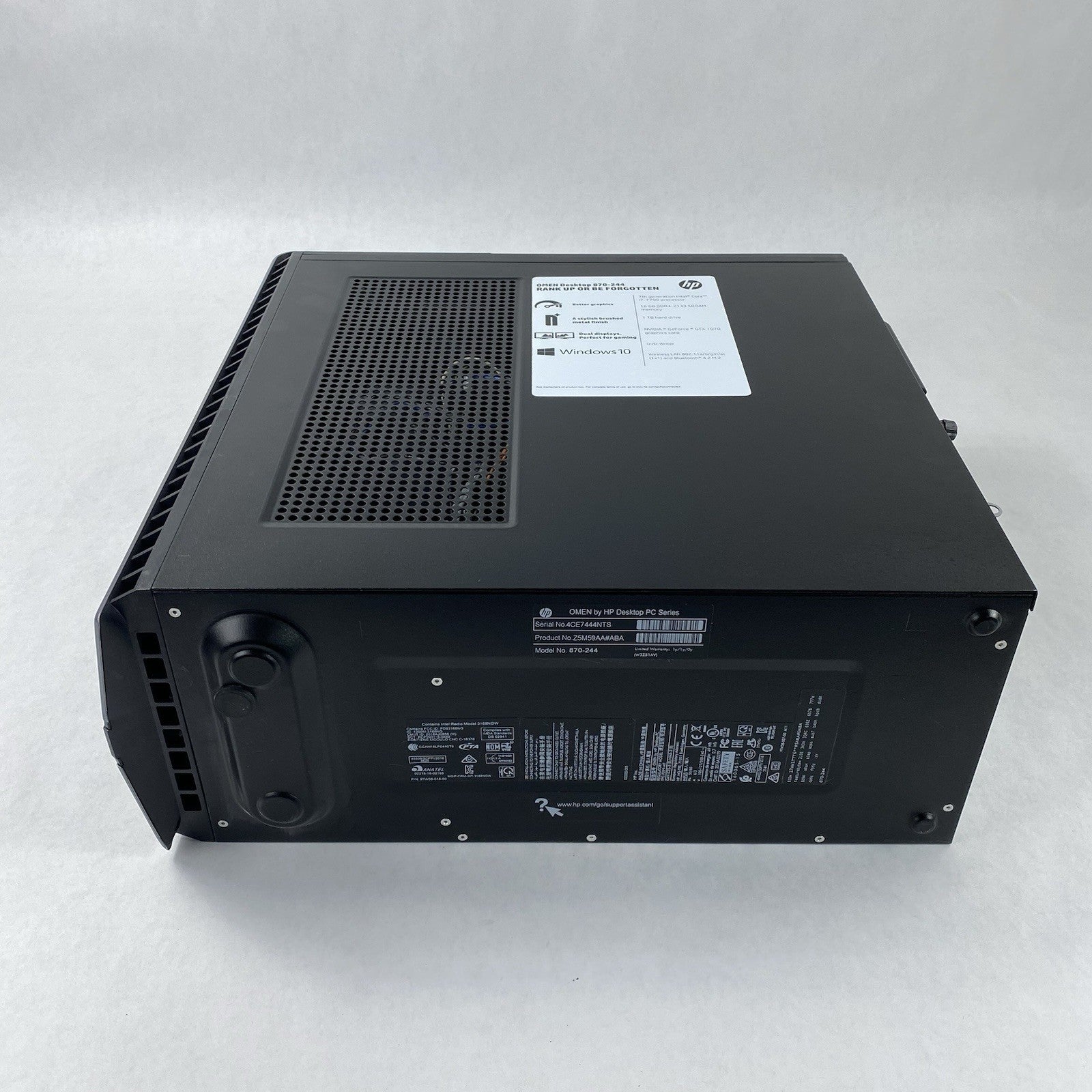 HP Omen 870-244 MT Intel Core i7-7700 3.6GHz 8GB RAM No HDD No OS