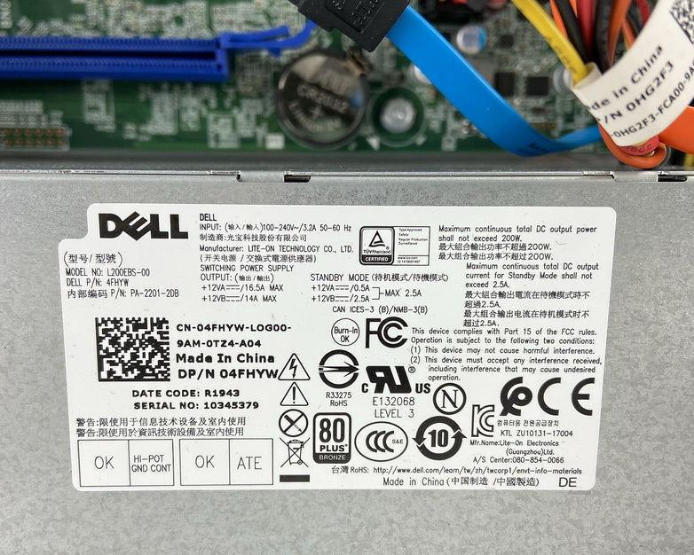 Dell Optiplex 3070 SFF Intel Pentium Gold G5400 3.7GHz 8GB RAM No HDD No OS