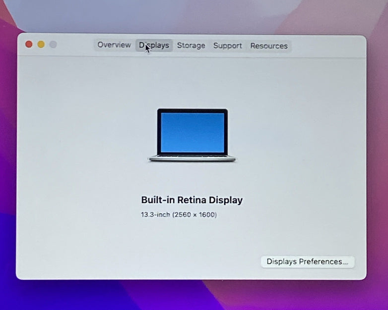 Apple MacBook Pro A1502 2015 Retina 13" i5 8GB RAM 250GB SSD - Service Battery