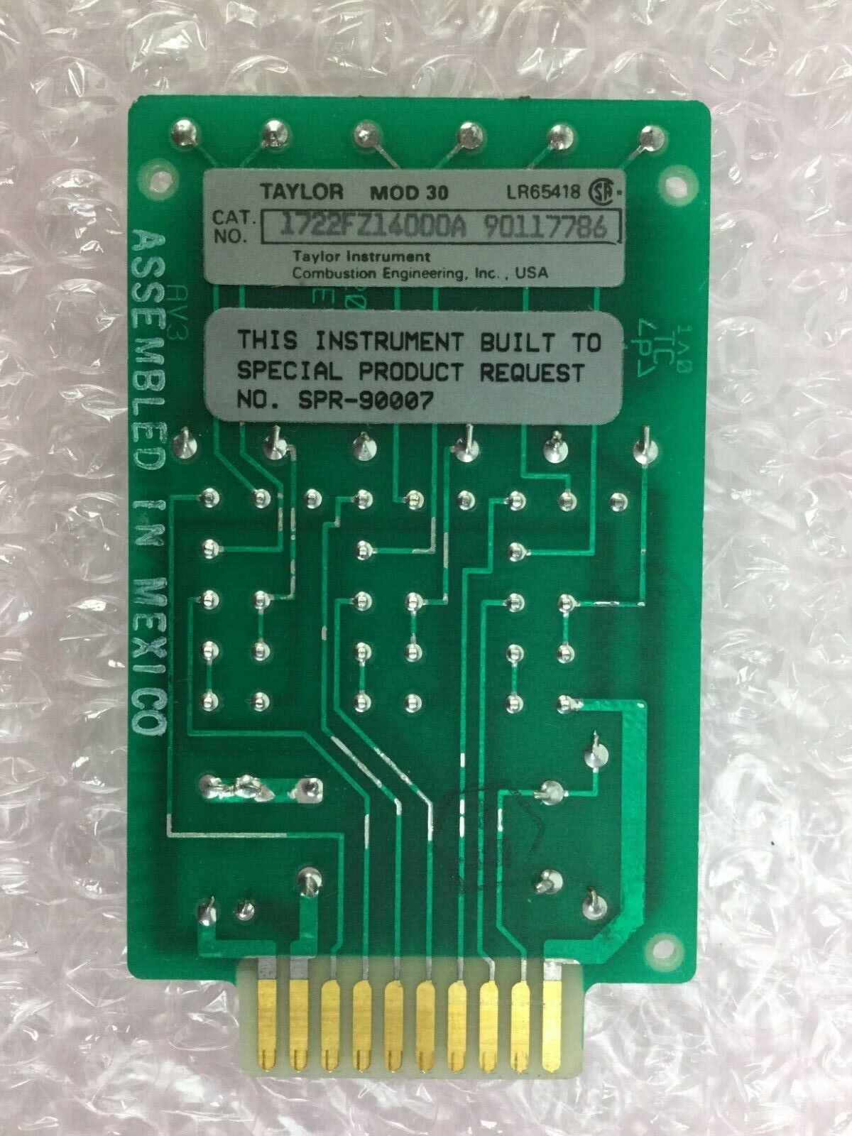Taylor 1722FZ14000A  REV AB  MS4112  90117721  MOD 30  LR65418  SPR-90007