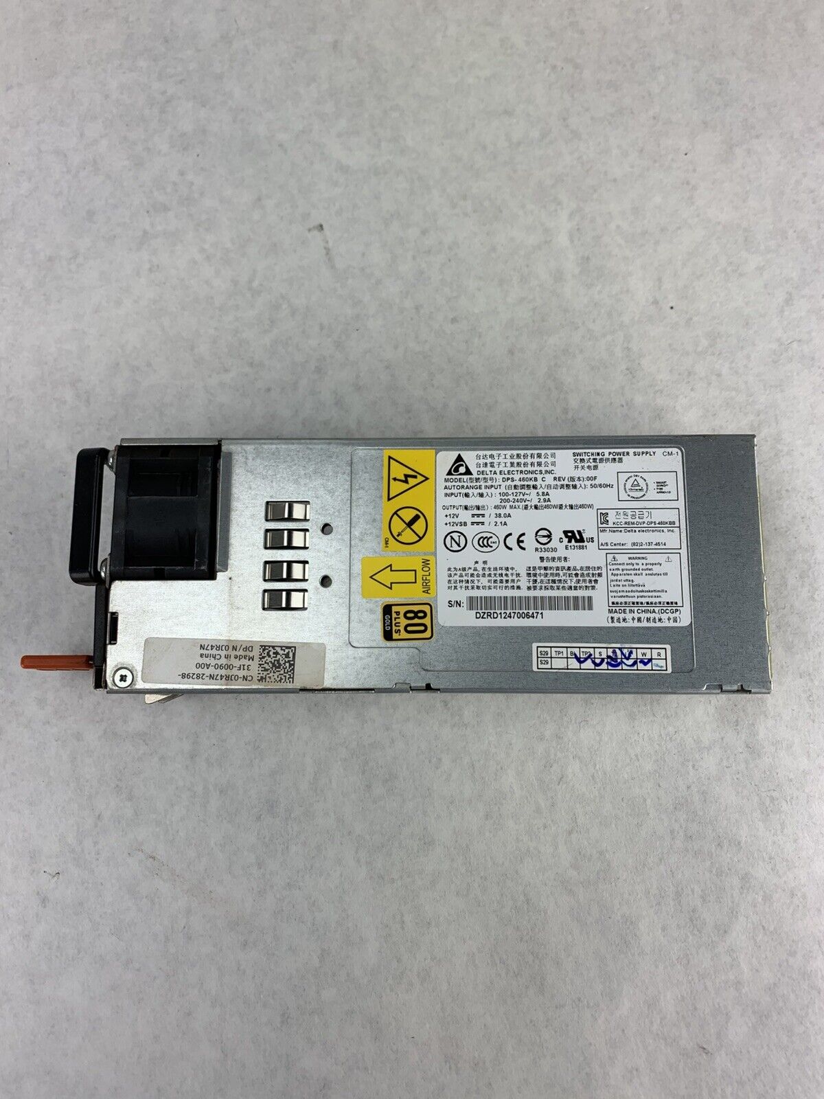 Delta Electronics DPS-460KB Switching Power Supply 12V 460W