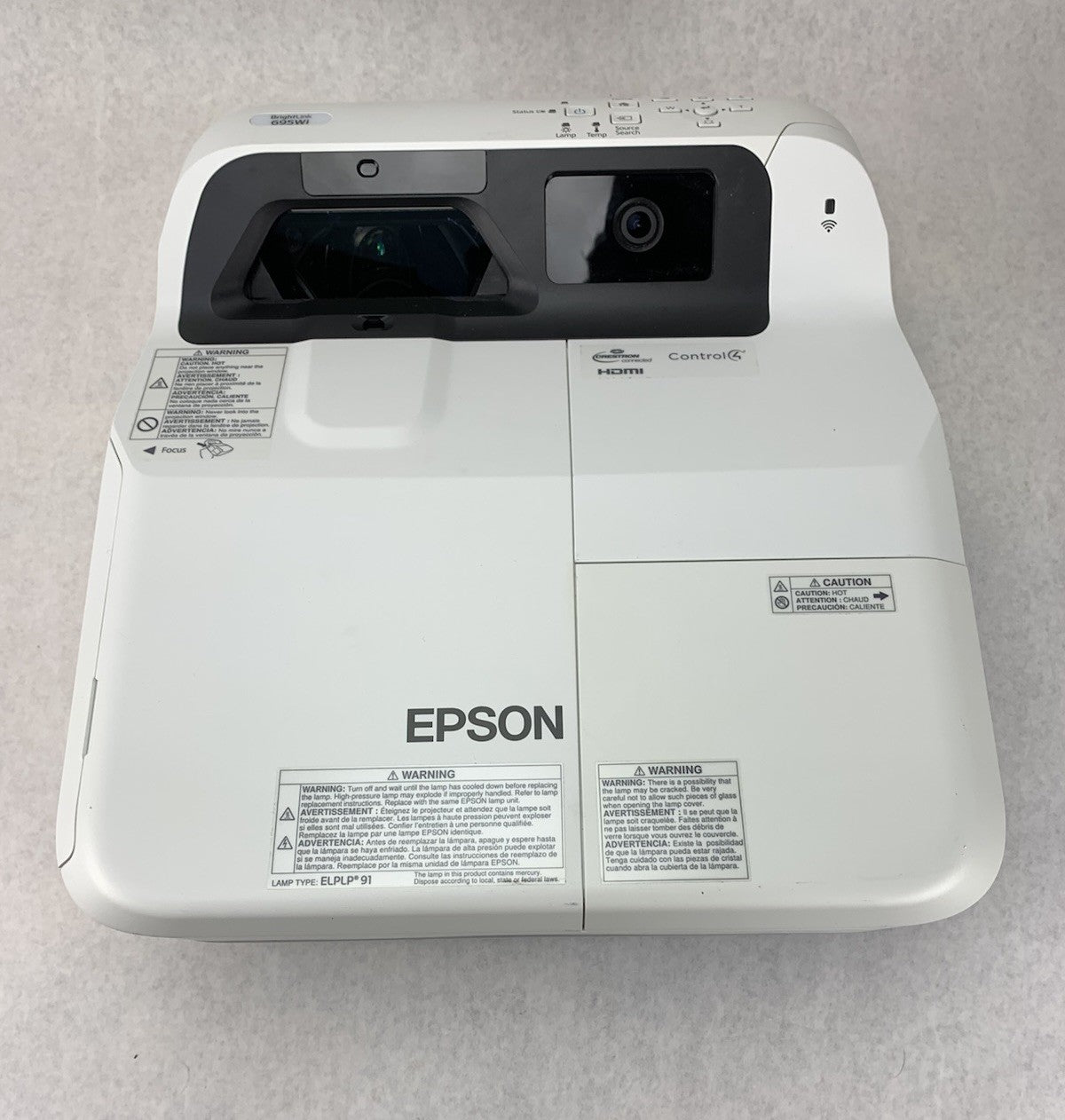 Epson PowerLite 695Wi H740A LCD Lamp Projector 1244 Lamp Hours - No Remote5