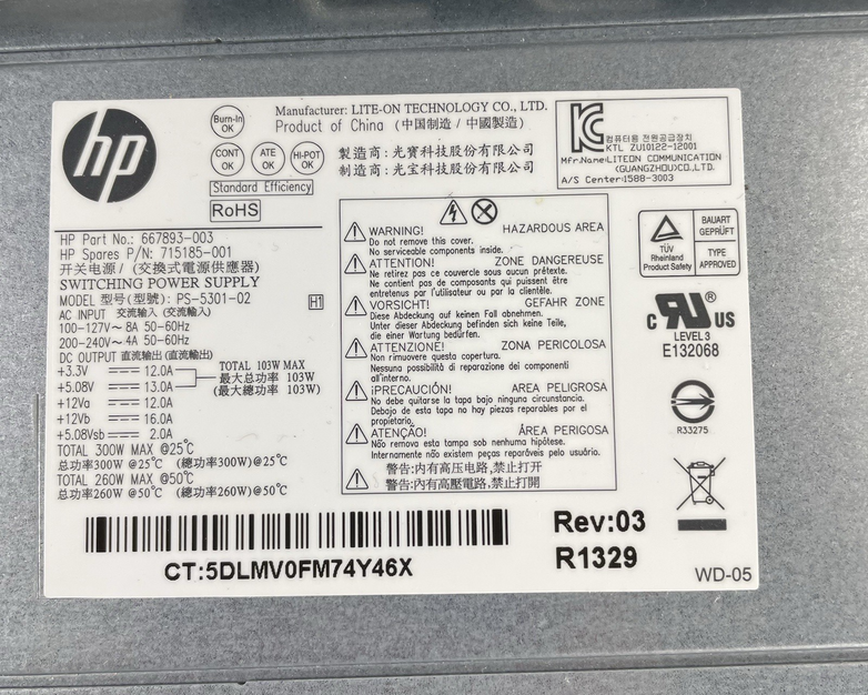 HP Pro 3500 Series MT i5-3470T 2.90 GHz 4 GB RAM No HDD/OS