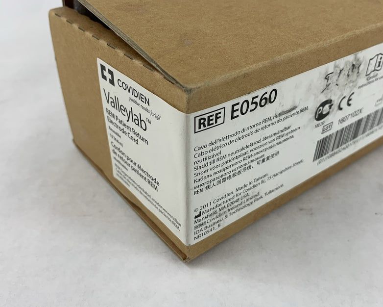 Valleylab E0560 REM Patient Return Electrode Cord - New Open Box