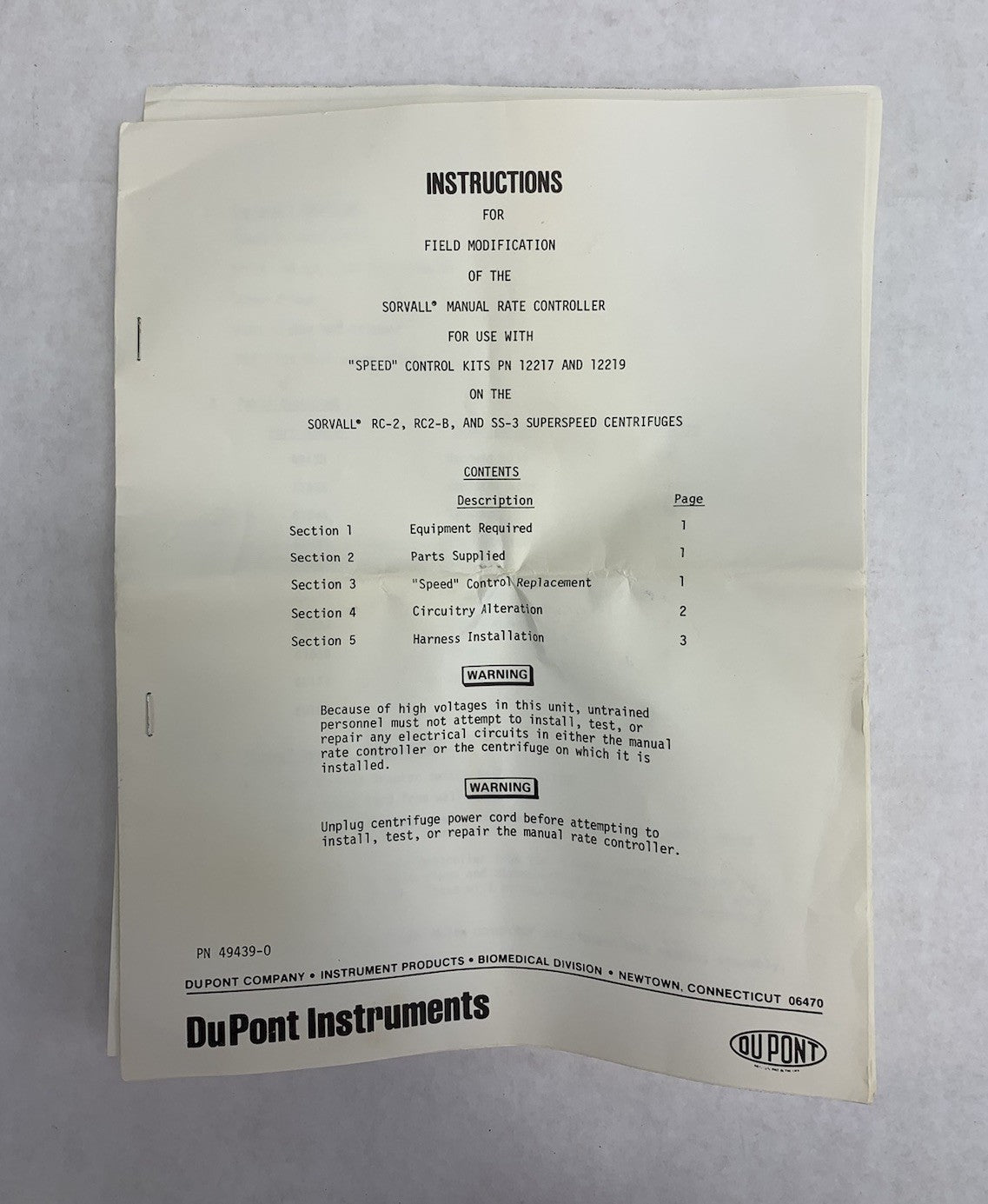 AB Sorvall Speed Control for RC-2 RC2-B SS-3 Centrifuge