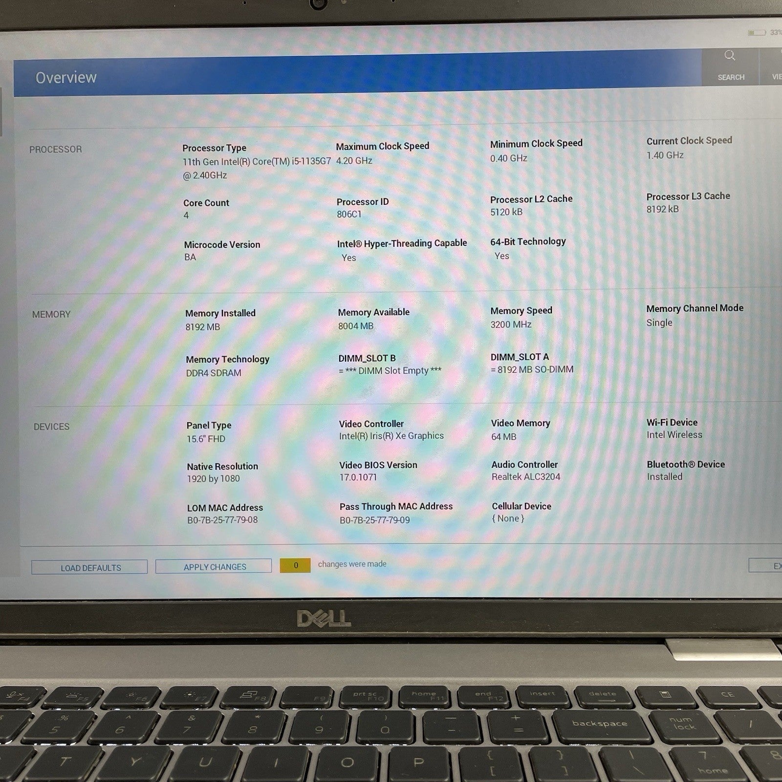 Dell Latitude 5520 15.6" i5-1135G7 1.40 GHz 8 GB RAM No SSD/OS/AC - Bad Paint3