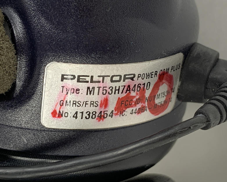3M Peltor MT53H7A4610 PowerCom Plus Tested