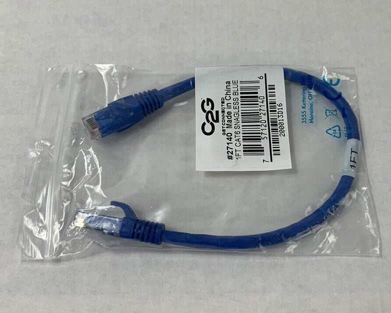 C2G 27140 1ft Cat6 Patch Cable (Lot of 2)