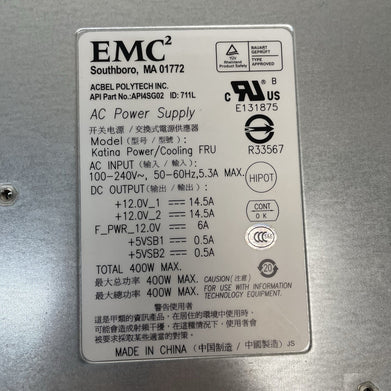 Dell EMC MC01771 API4SG02 400W AC Katina Server Cooling Power Supply Untested