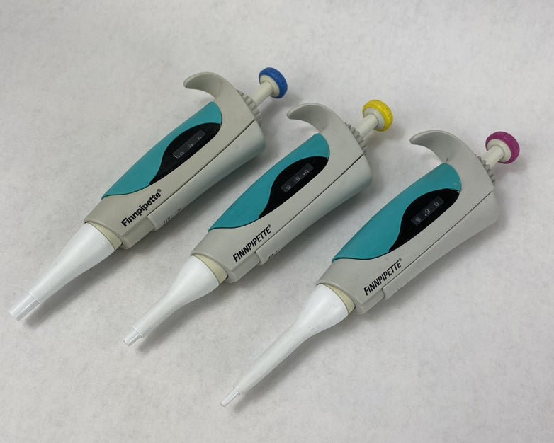 Thermo Scientific Finnpipette 1-10 10-100 100-1000µL Mixed Lot of 3