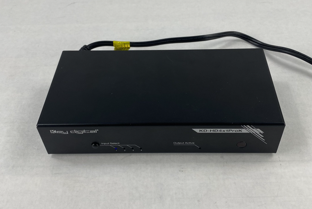 Key Digital KD-HD4x1ProK HDMI Switcher Power Tested No AC Adapter
