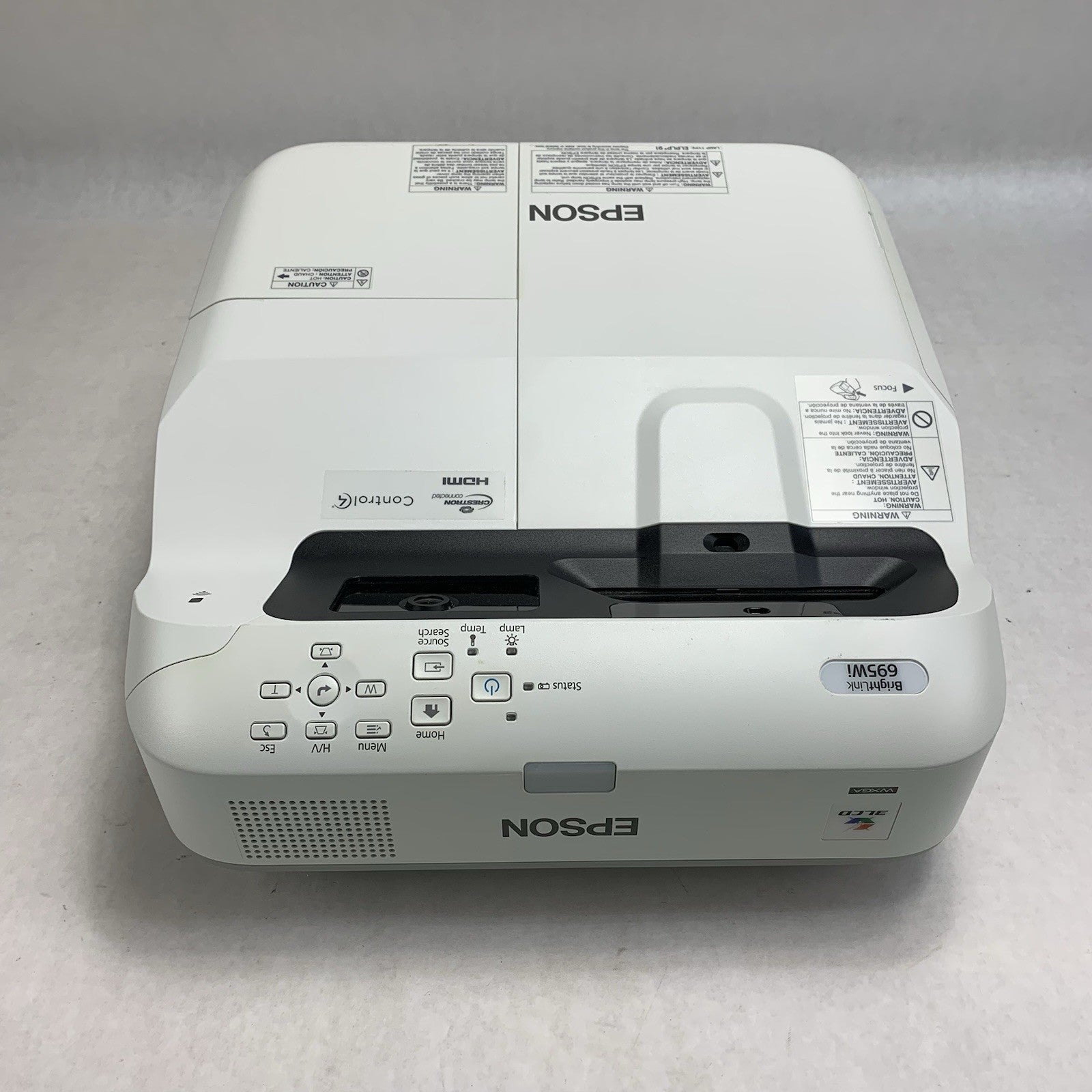 Epson PowerLite 695Wi H740A LCD Lamp Projector 220 Lamp Hours - No Remote3